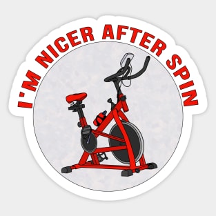 I'm Nicer After Spin Sticker